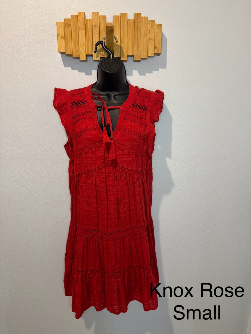 Knox Rose Bright Red Tie-Front Mini Dress